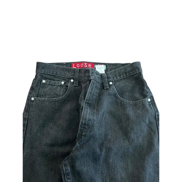 Levi's vintage paper tag 664 Black SilverTab Loose Fit Denim Jeans Size 10 - Picture 3 of 6